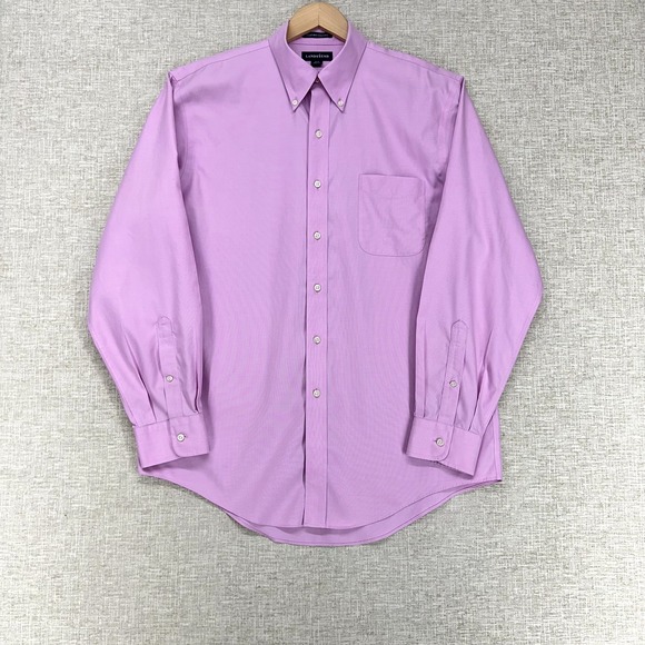 Lands' End Other - Lands' End Shirt Mens Large Pink Pinpoint Oxford Long Sleeve Button Down Dress